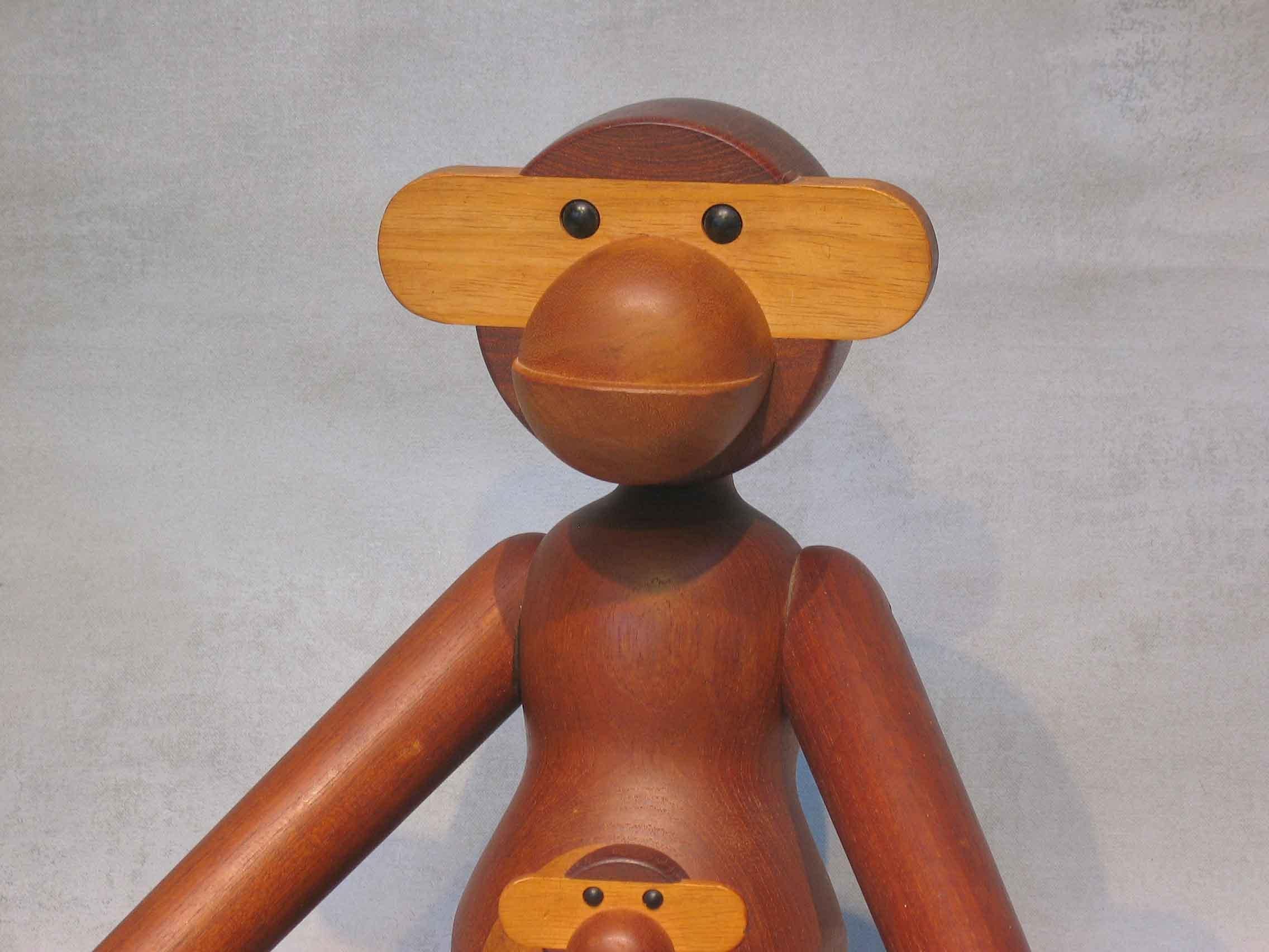 Kay Bojesen Denmark Signed Teak Monkey  For Sale 4