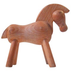 Kay Bojesen Early Horse Figurine in Beech, Denmark, 1950s