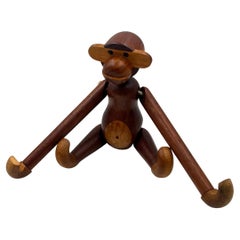 Vintage Kay Bojesen Jointed Monkey Toy Danish Modern Teak
