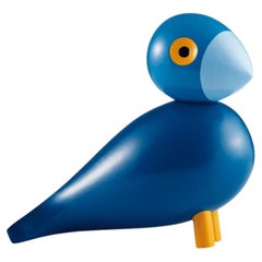Kay Bojesen – Skulptur „Blue Songbird“ – Skandinavische moderne Holzkunst