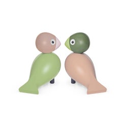Pajaritos enamorados de Kay Bojesen, verde claro, 3,5 pulgadas de alto