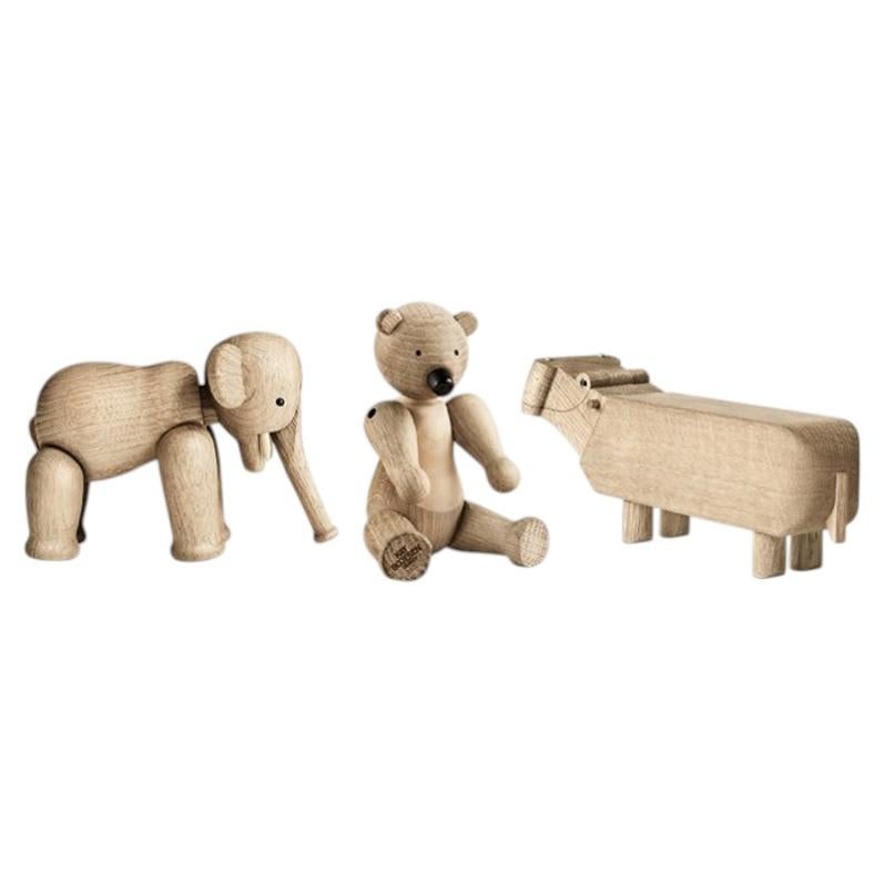 Kay Bojesen 'Liliput' Figurines, Oak, Set of Three For Sale