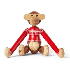 Kay Bojesen Mini Scimmietta in teak e limba, maglione natalizio 2024