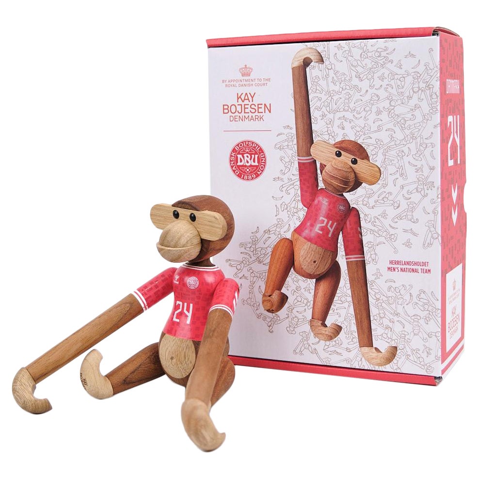 Kay Bojesen Monkey Small Model in Teak e Limba - Squadra Nazionale Maschile DBU in vendita