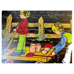 Kay Bojesen Painted Wooden Puzzle, 1950s