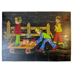 Kay Bojesen Painted Wooden Puzzle, 1950s