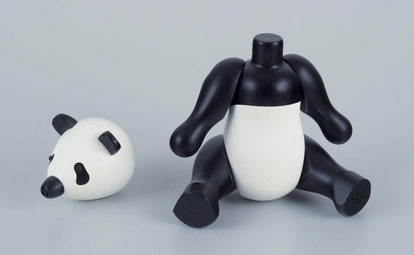 Scandinavian Modern Kay Bojesen. Panda made of beech wood. In collaboration with WWF For Sale