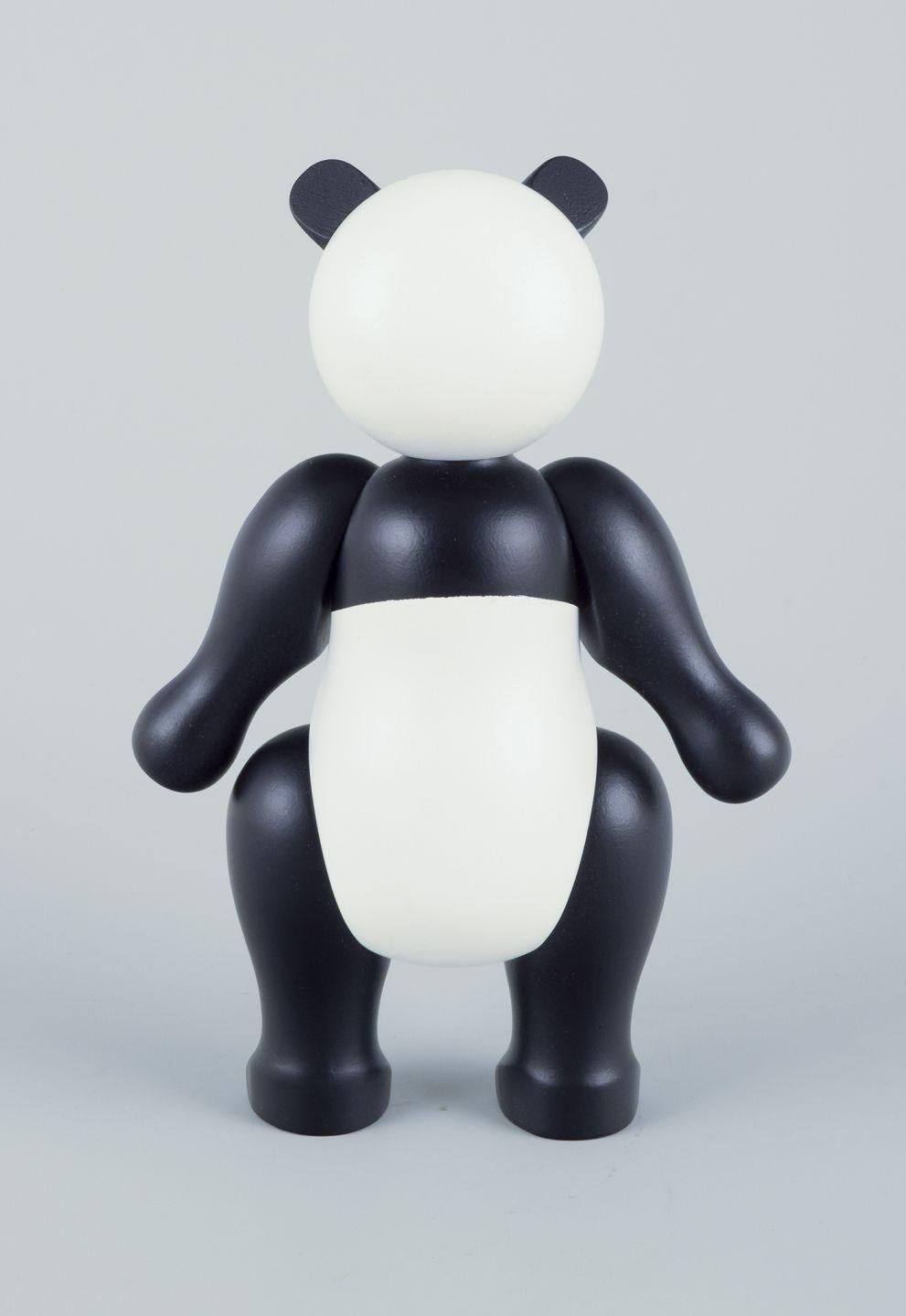 Kay Bojesen. Panda made of beech wood. In collaboration with WWF In Excellent Condition For Sale In Copenhagen, DK