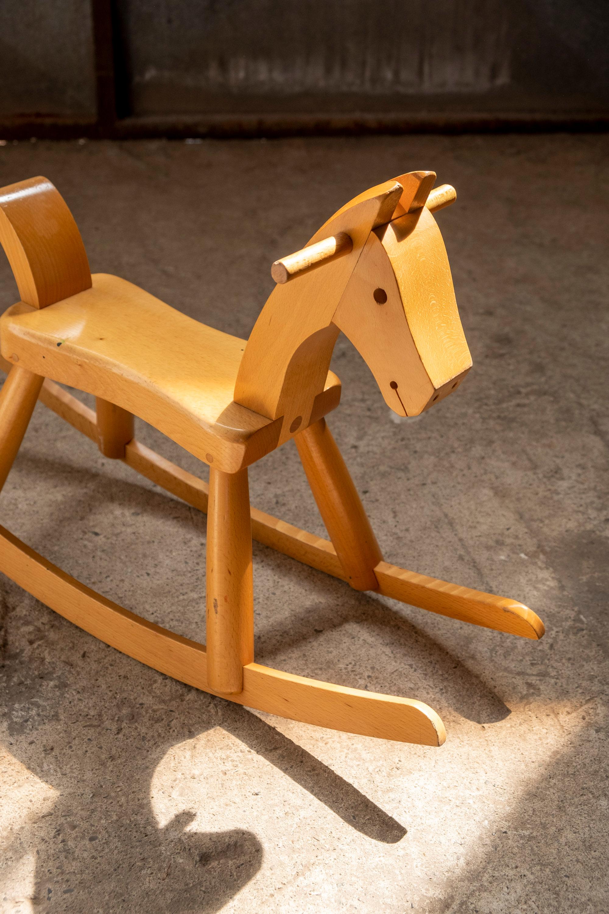 Mid-20th Century Kay Bojesen Rocking Horse, 1960s Denmark