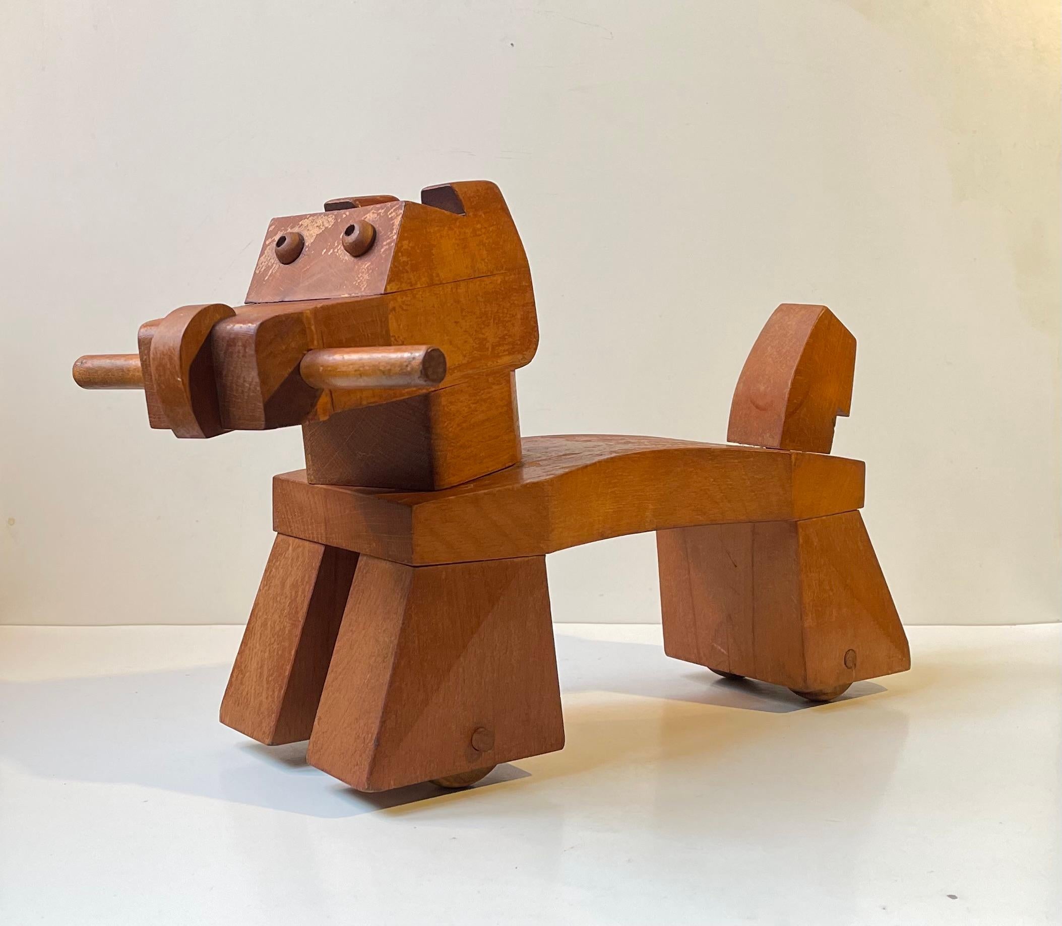 Sgabello per cani a rotelle Kay Bojesen in Beeche, anni '50 in vendita 3