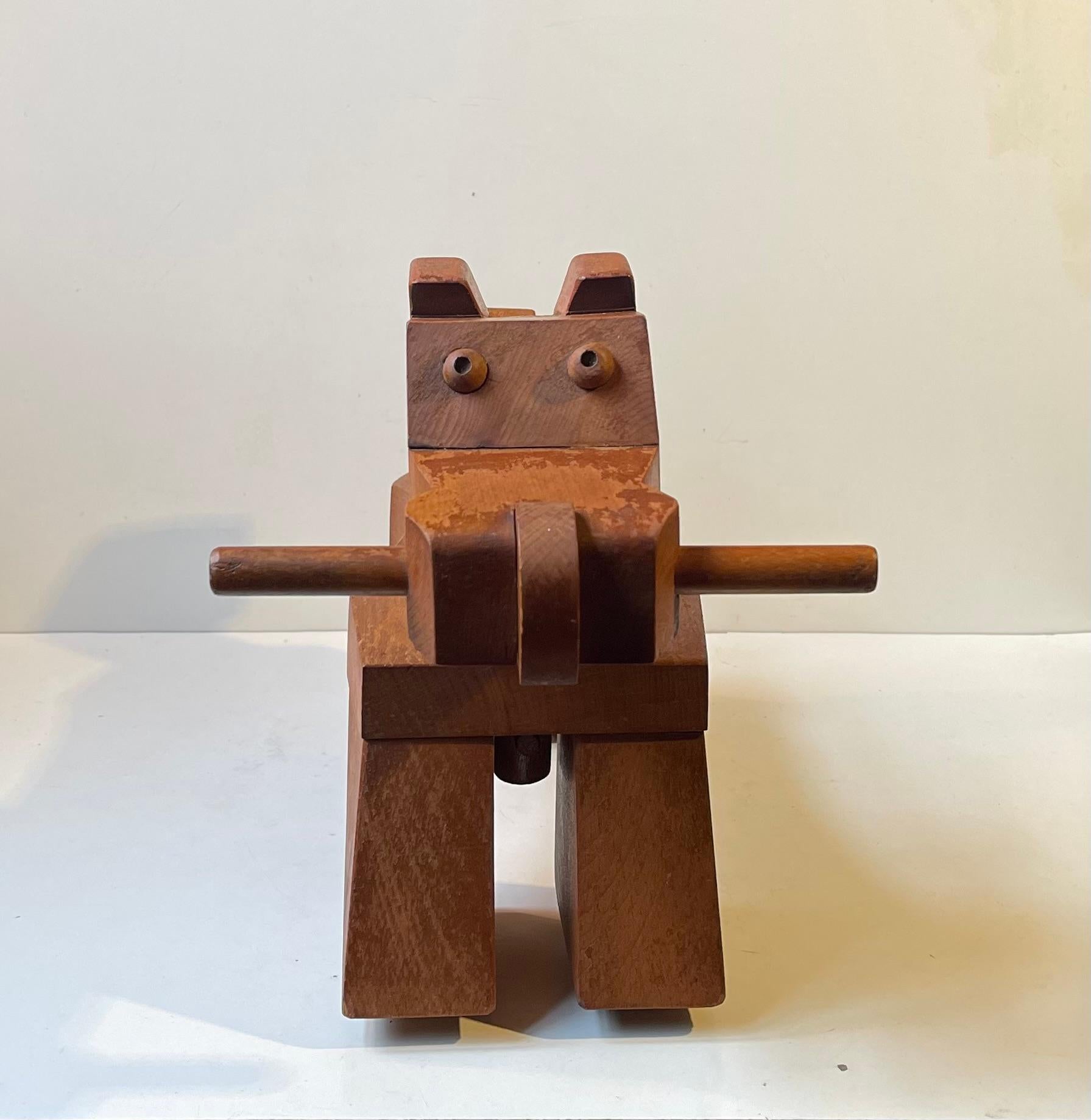 Danese Sgabello per cani a rotelle Kay Bojesen in Beeche, anni '50 in vendita