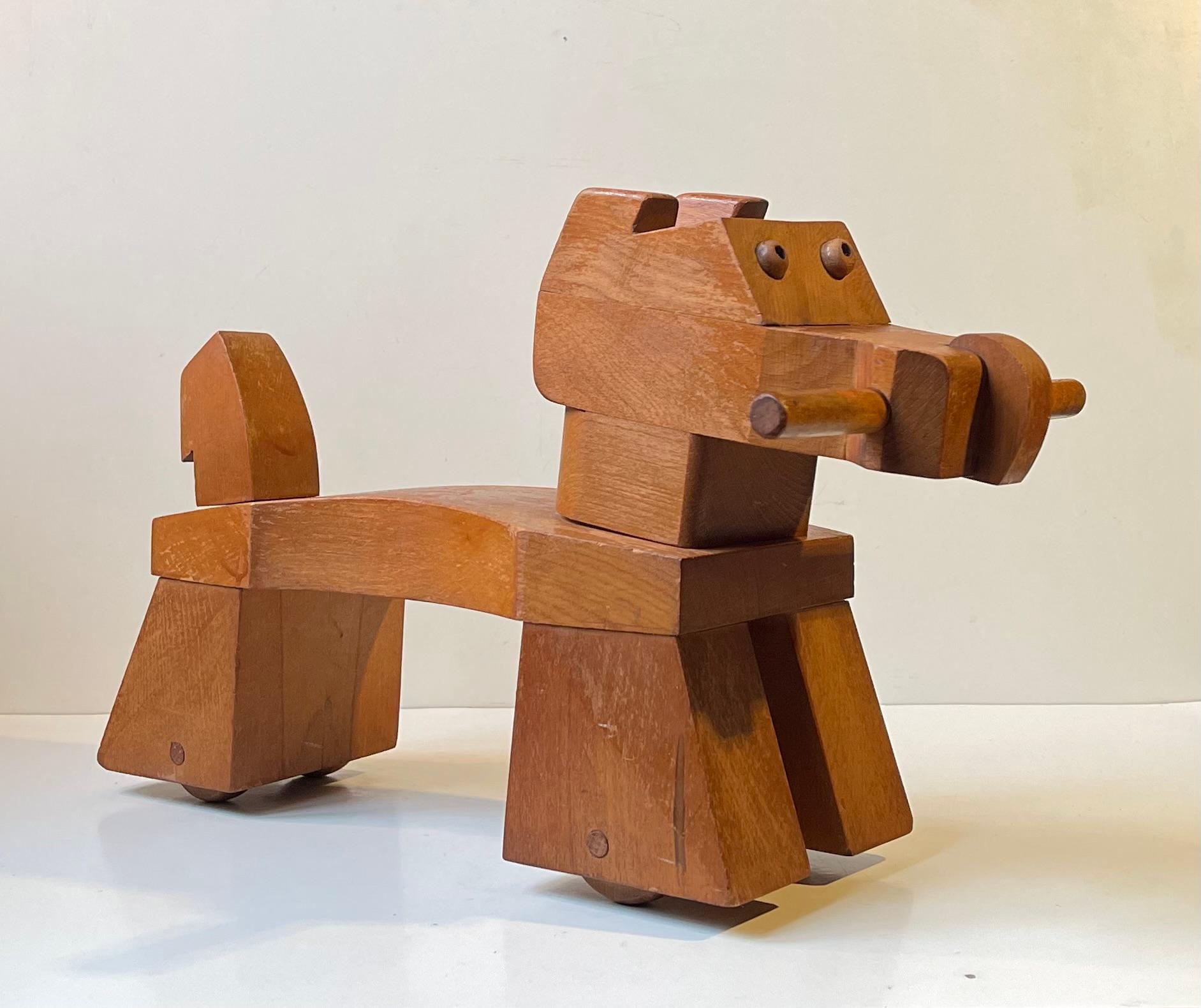 Sgabello per cani a rotelle Kay Bojesen in Beeche, anni '50 in vendita 2