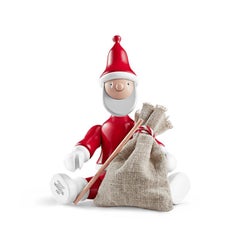 Statuetta di Babbo Natale di Kay Bojesen, legno, stile moderno scandinavo, Vietnam