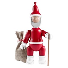 Statuetta di Babbo Natale di Kay Bojesen, legno, stile moderno scandinavo, Vietnam