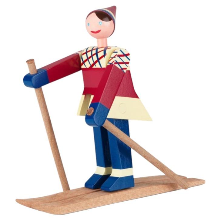 Kay Bojesen 'The Skier Boje' Figurine, Wood, Scandinavian Design