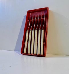 Kay Bojesen Vintage Danish Fish Knives for USC Copenhagen, 1950s