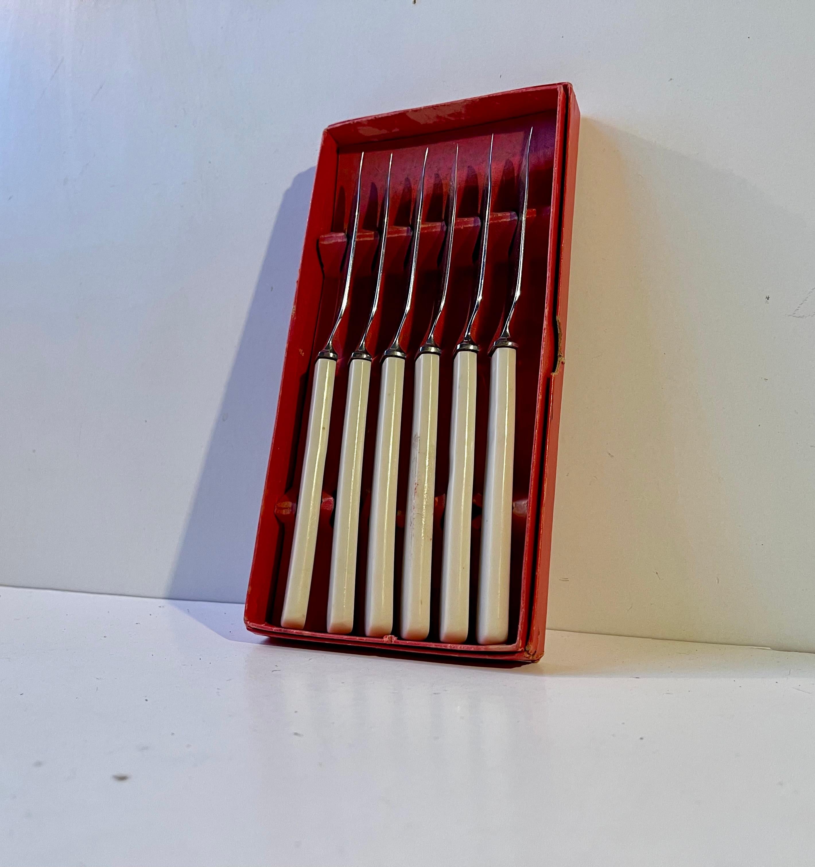 Acier inoxydable Couteaux à poisson vintage danois Kay Bojesen pour USC Copenhagen, années 1950 en vente