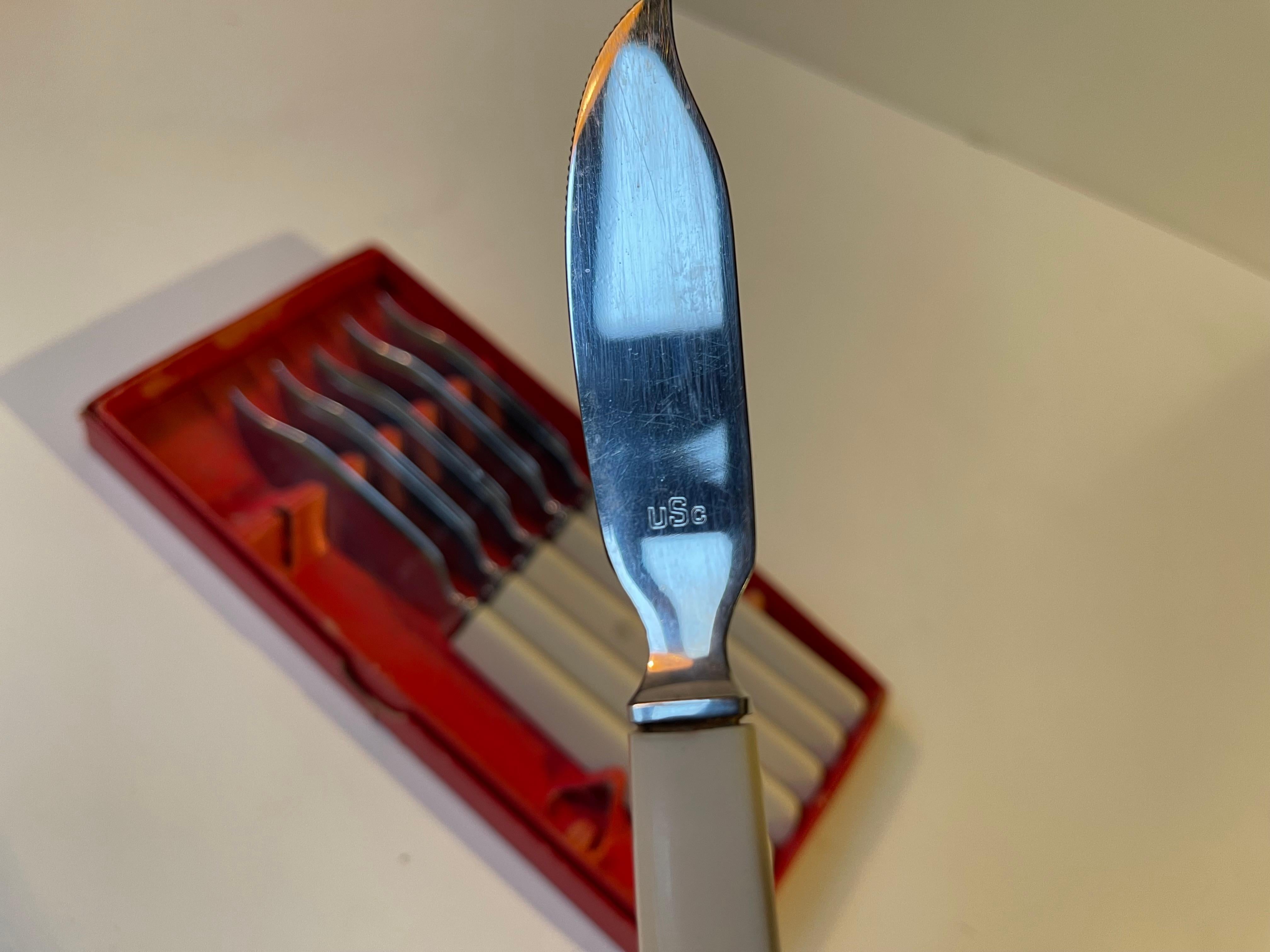 Couteaux à poisson vintage danois Kay Bojesen pour USC Copenhagen, années 1950 en vente 1