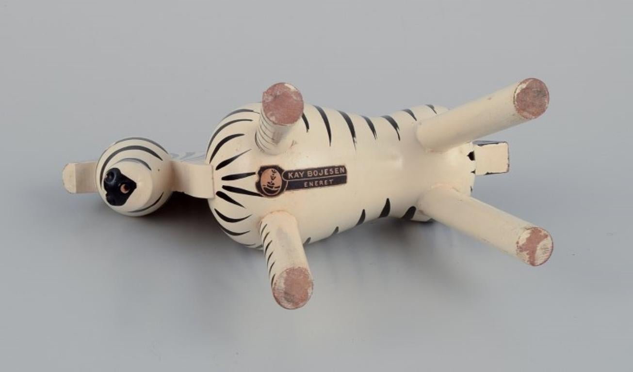 Kay Bojesen, well-known Danish designer.  Wooden figurine of a zebra. For Sale 1