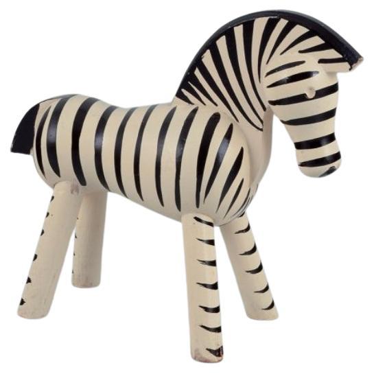 Kay Bojesen, well-known Danish designer.  Wooden figurine of a zebra. For Sale