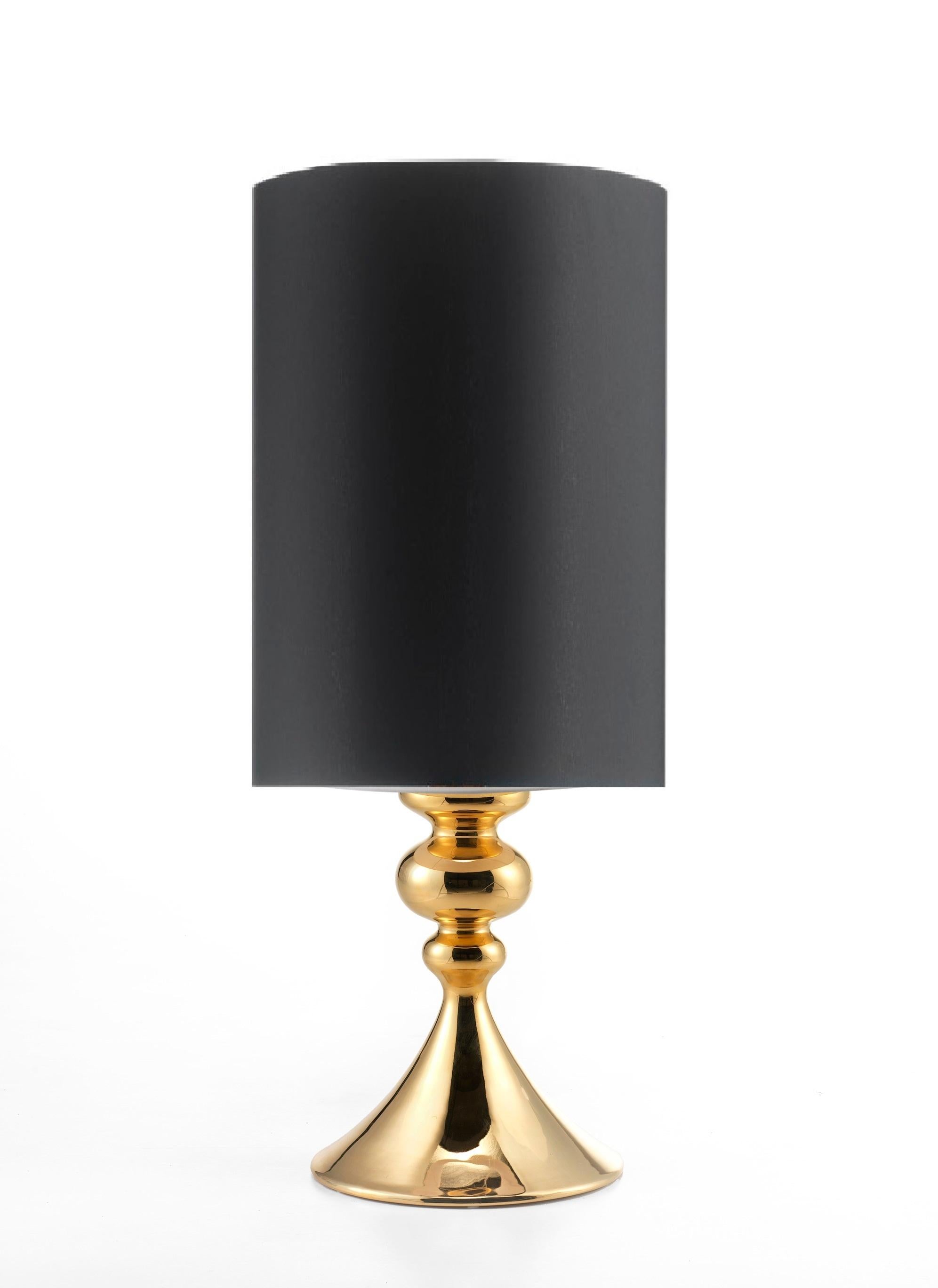 Hand-Crafted KAY, Ceramic Lamp Handcrafted in 24-Karat Gold by Gabriella B. Made in Italy For Sale