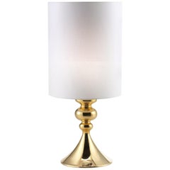 KAY, lampada in ceramica realizzata a mano in oro a 24 carati da Gabriella B. Made in Italy