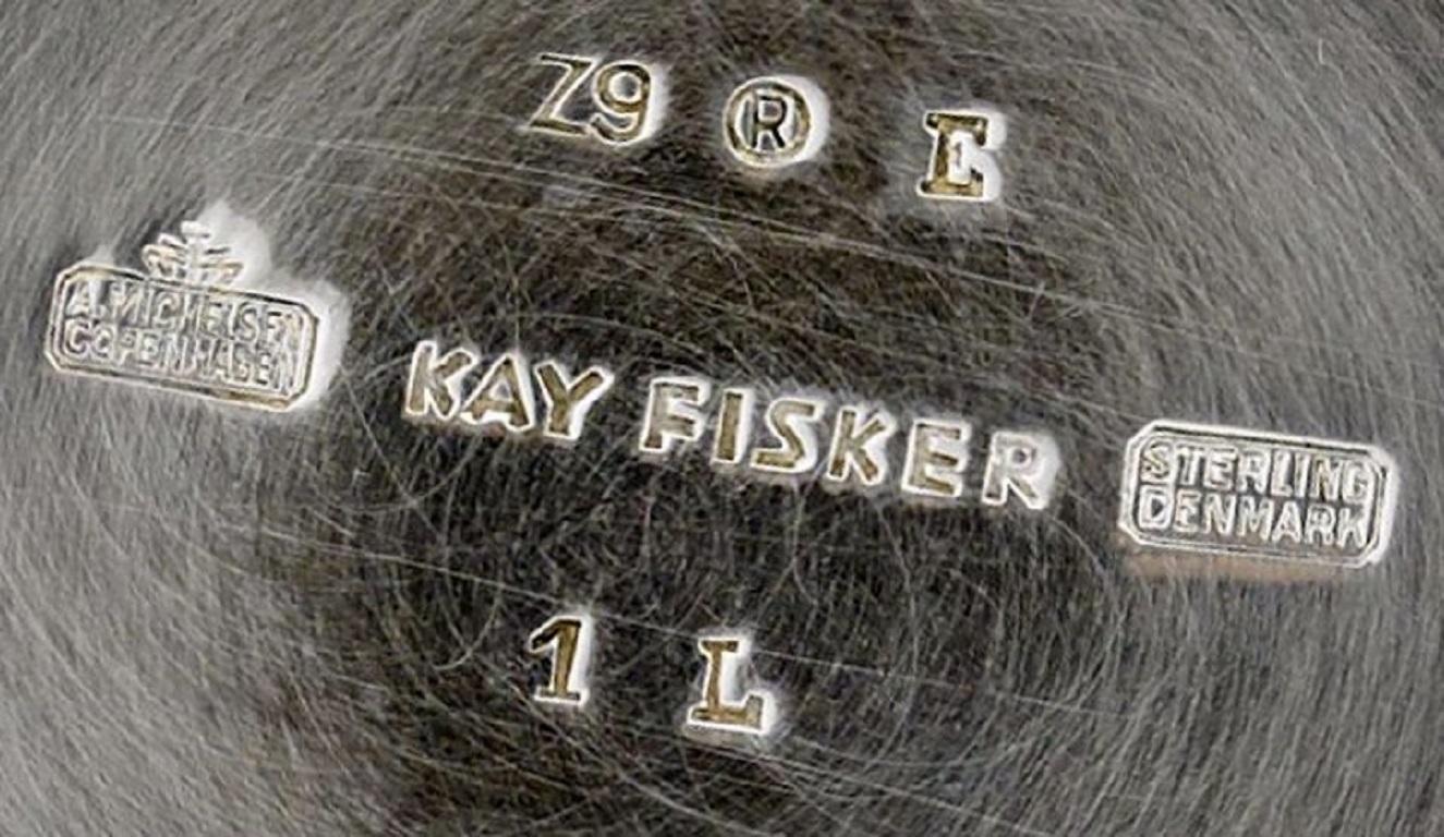 Danish Kay Fisker, Beak Jug in Sterling Silver, Pear-Shaped Body For Sale