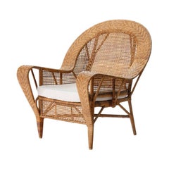 Kay Fisker 'Canton' Rattan Lounge Chair, Denmark, 1950s