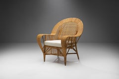 Kay Fisker “Canton” Rattan Lounge Chair for Robert Wengler, Denmark, 1950s