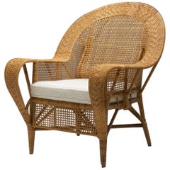 Kay Fisker “Canton” Rattan Lounge Chair for Robert Wengler, Denmark, 1950s