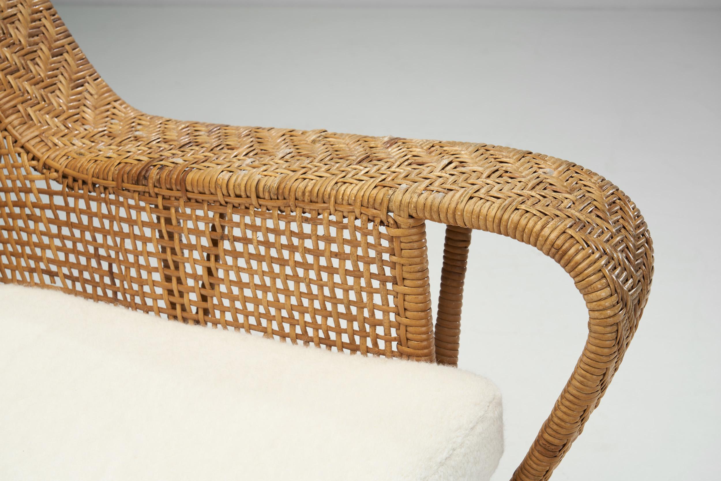 Kay Fisker “Canton” Woven Wicker Lounge Chair for Robert Wengler, Denmark 1950s 6