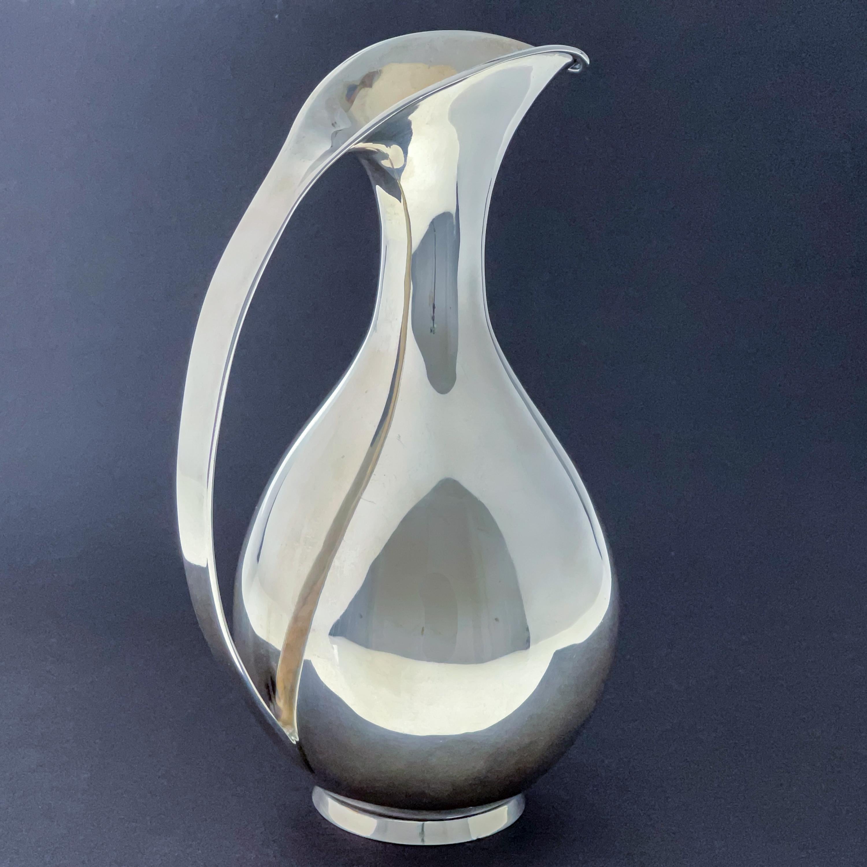 Modernist Kay Fisker, Sterling Silver Pitcher 