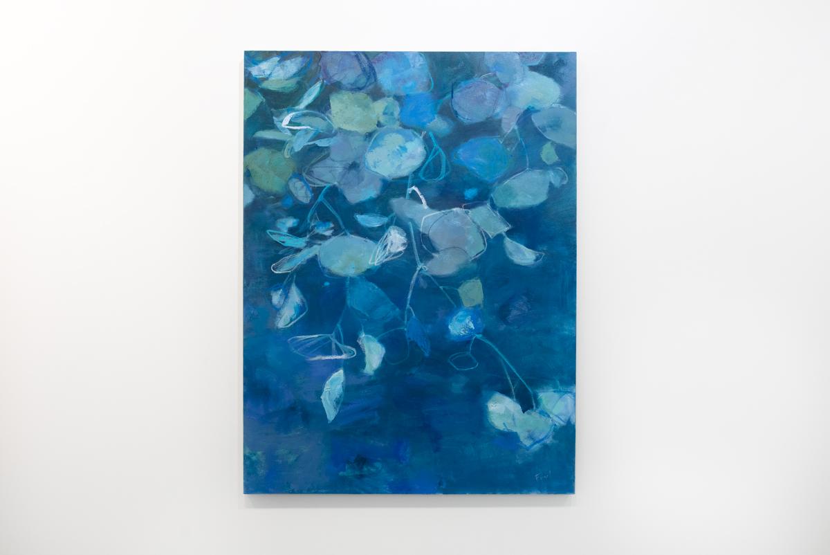 Peinture à l'huile abstraite à motifs floraux, Garden Lyrics 181 - Abstrait Painting par Kay Flierl