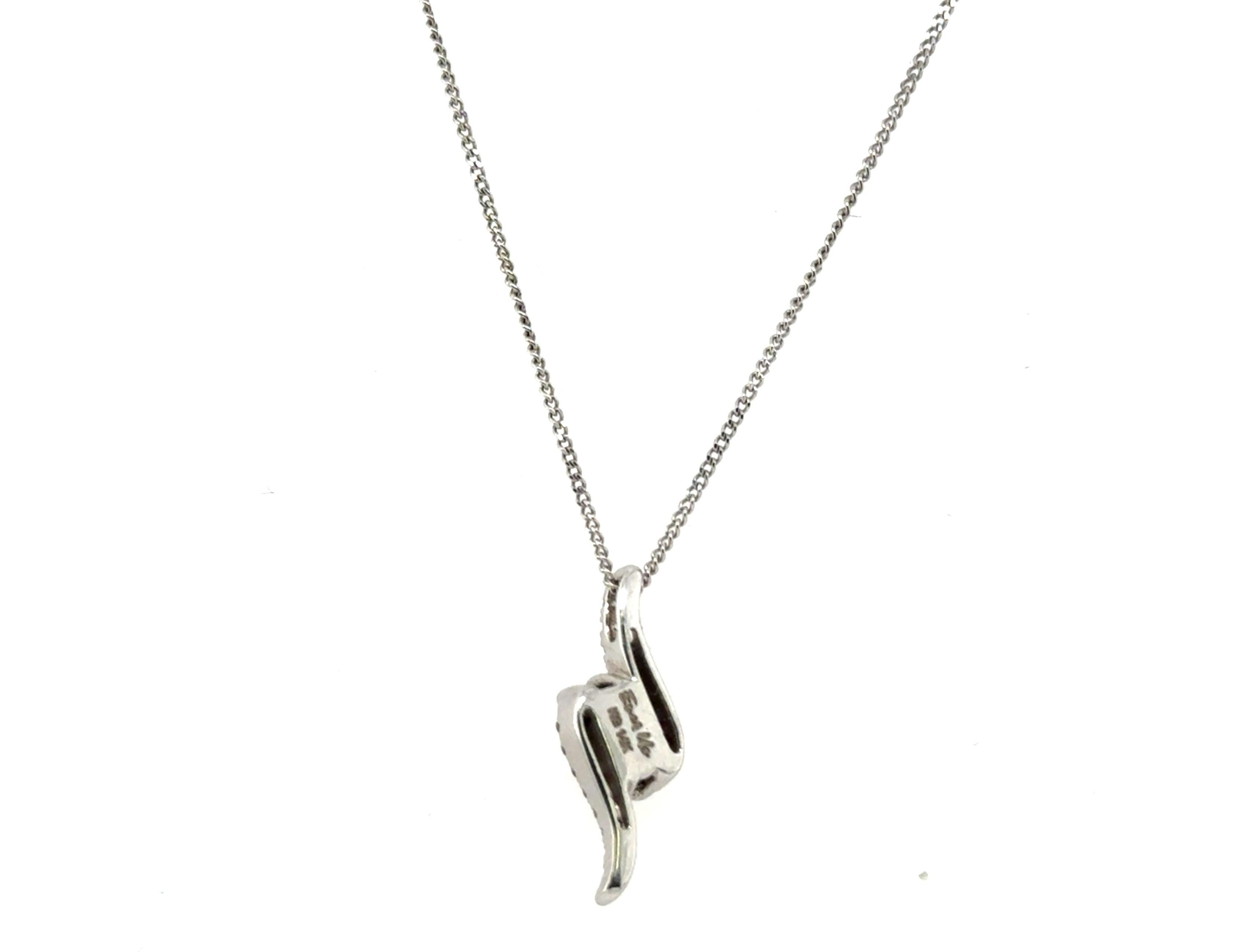 Round Cut Kay Jewelers Ever Us Forever Us 2 Stone Diamond Pendant .25ct 14K White Gold For Sale