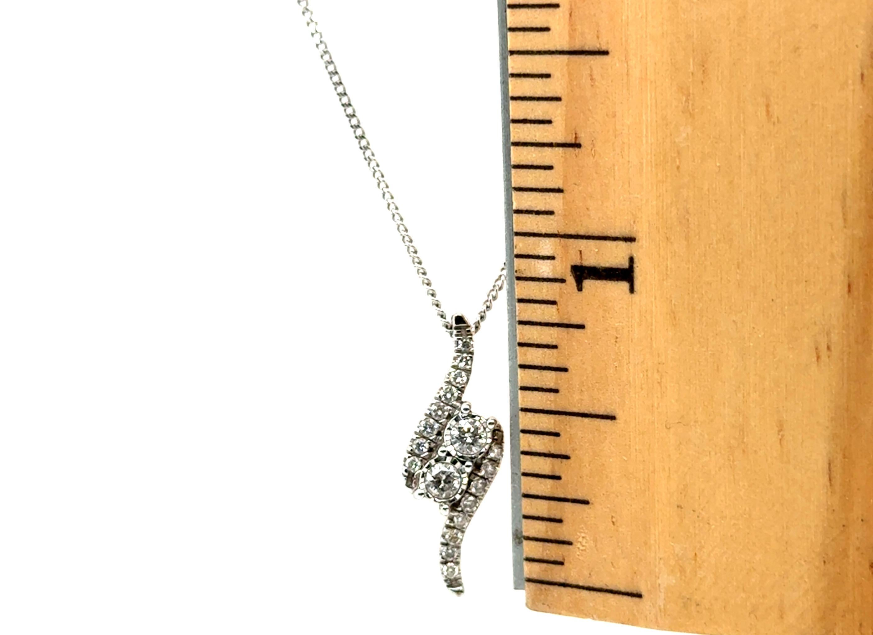 Kay Jewelers Ever Us Forever Us 2 Stone Diamond Pendant .25ct 14K White Gold For Sale 1