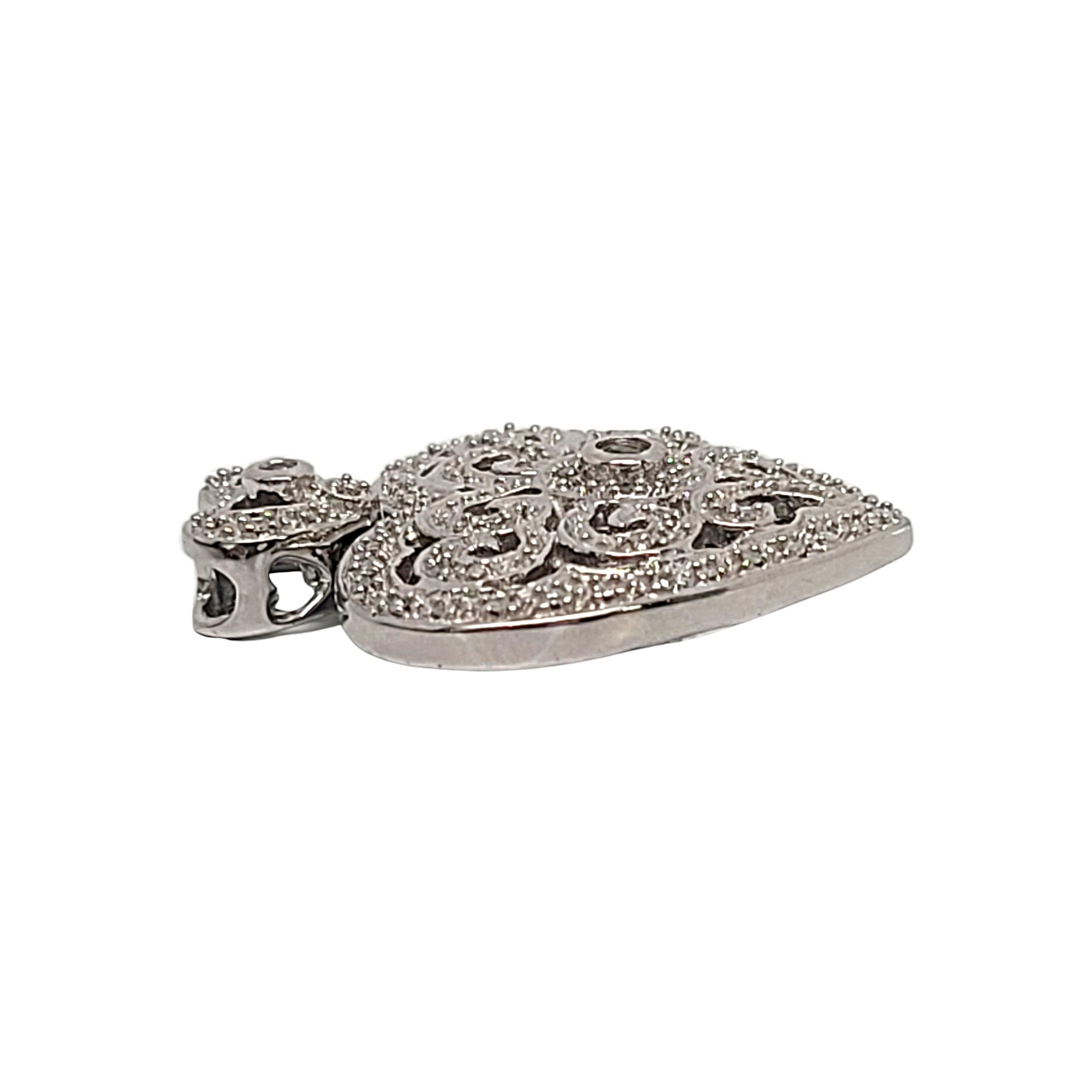 Kay Jewelers JWBR Sterlingsilber Champagner-Diamant-Herz-Anhänger (Rundschliff)