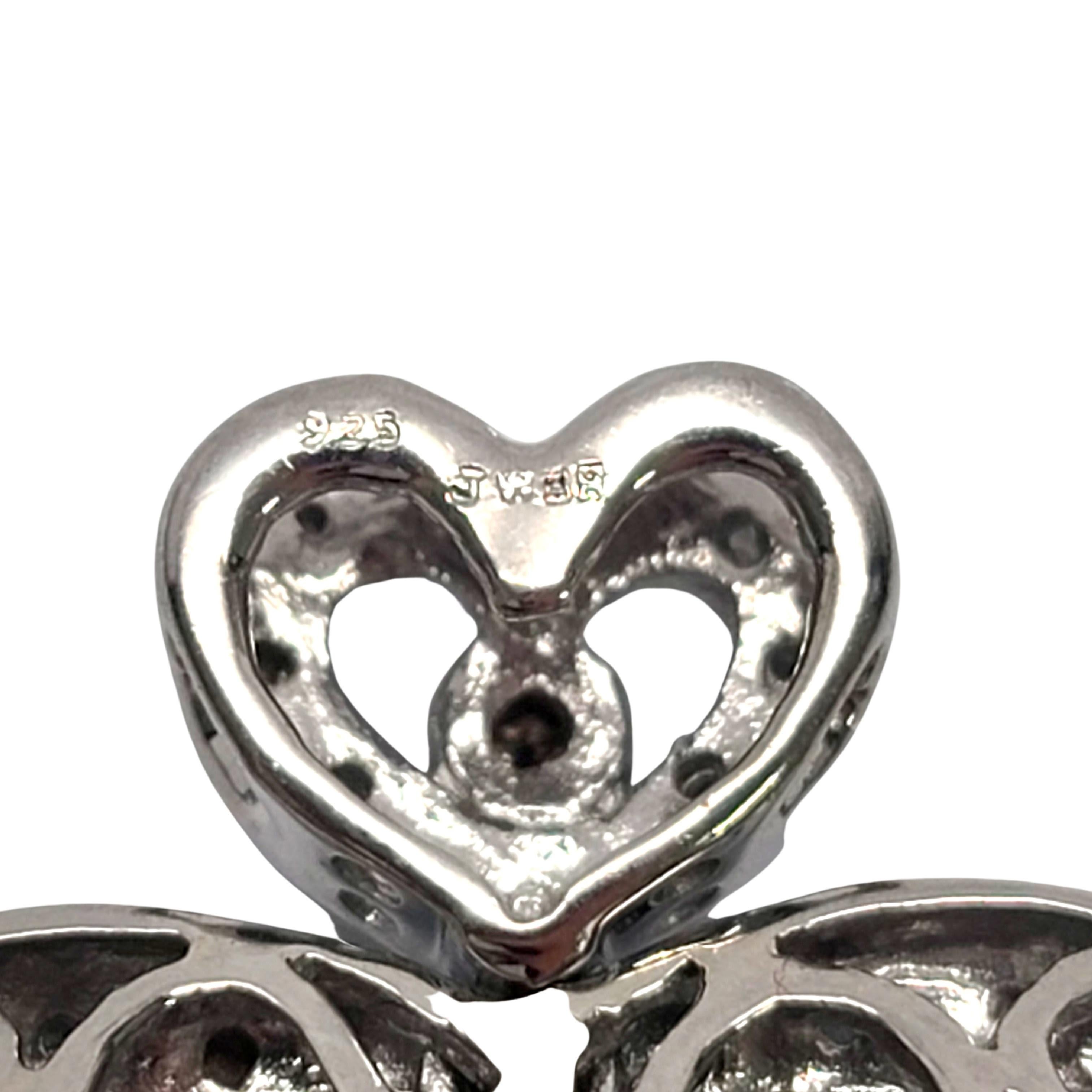 Kay Jewelers JWBR Sterlingsilber Champagner-Diamant-Herz-Anhänger Damen