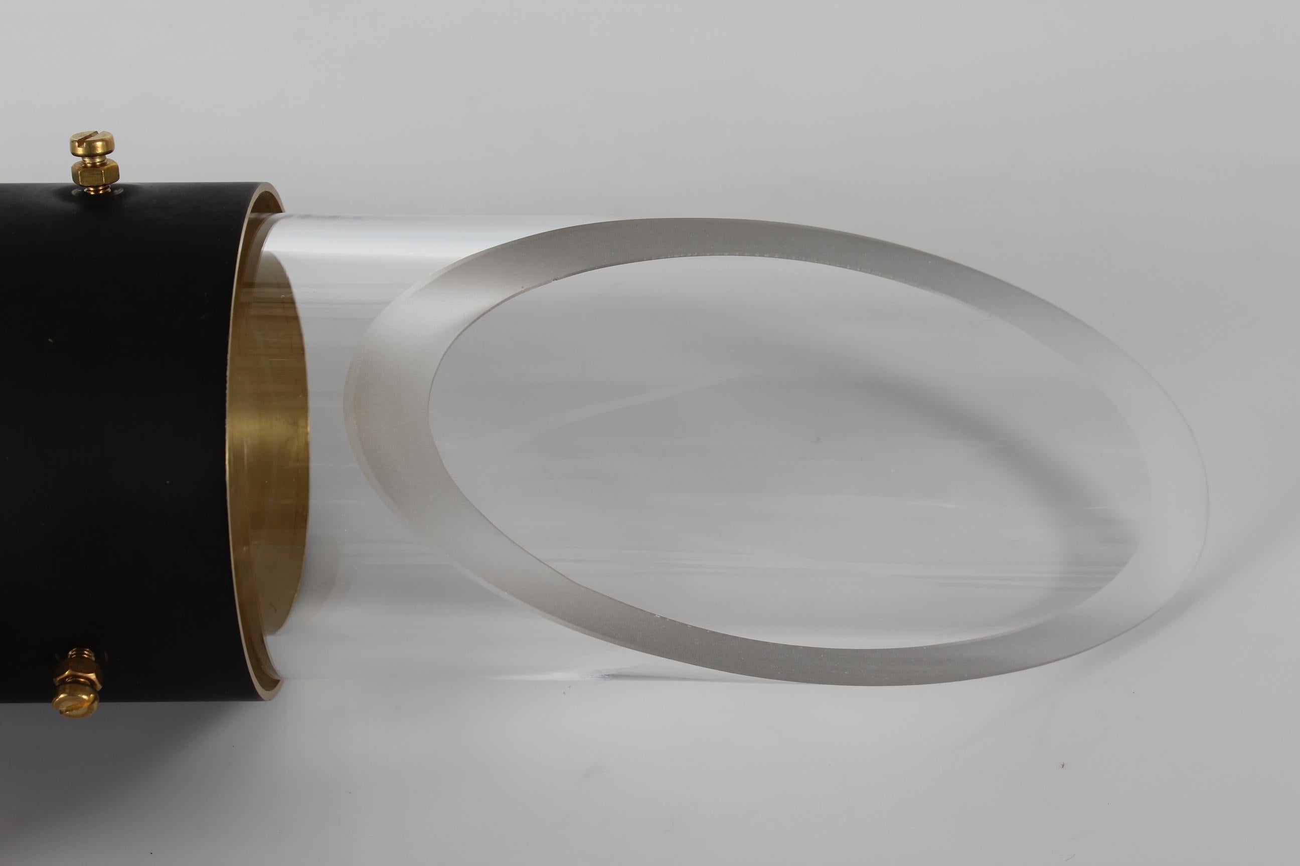 Danish Kay Kørbing SAGA Wall Sconce of Brass and Glass for LYFA, 1970s Mid Century For Sale