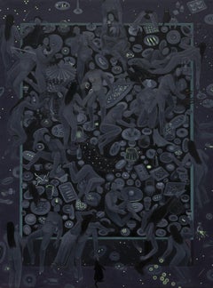 "Dark" Monochromatic Tablescape with Female Figures by Kay Seohyung Lee