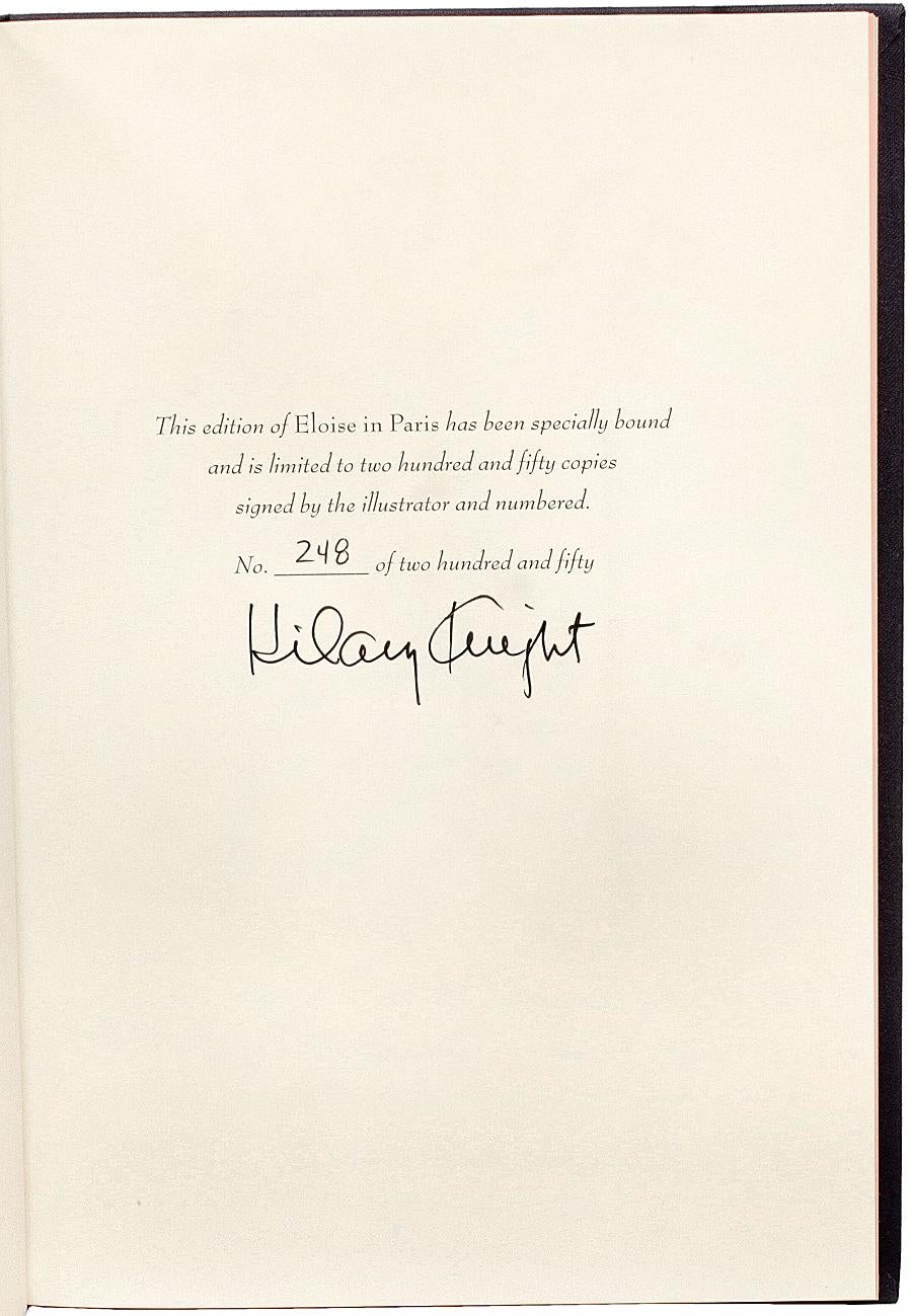 Kay Thompson. COMPLETE SET OF SIGNED LIMITED ED. Eloise - Paris - Moscow - Xmas For Sale 5