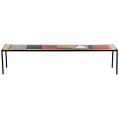 Retro Kay Whitcomb, Coffee Table in Enameled Metal, 1970