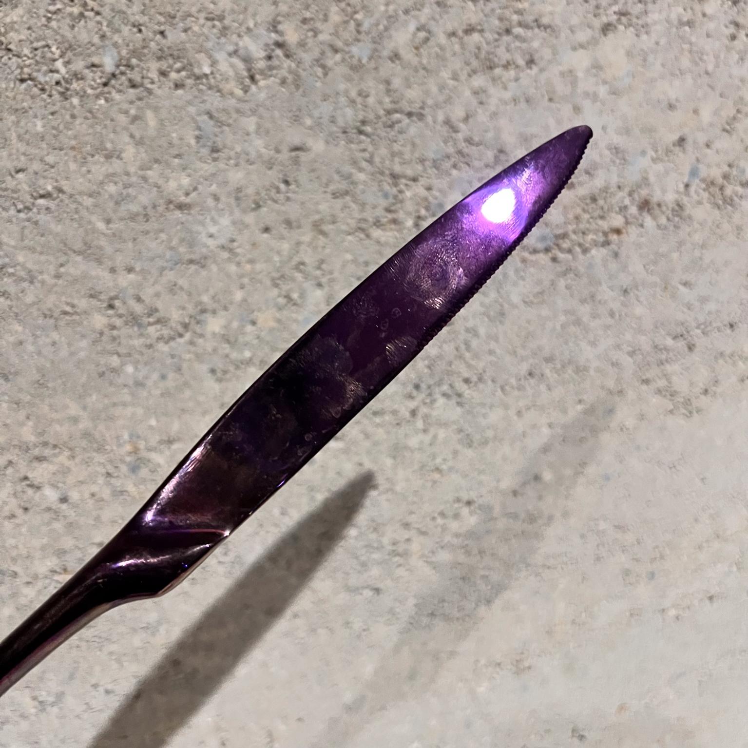Kaya Premium Cutlery Set Glossy Purple Stainless Steel Service 4 en vente 5