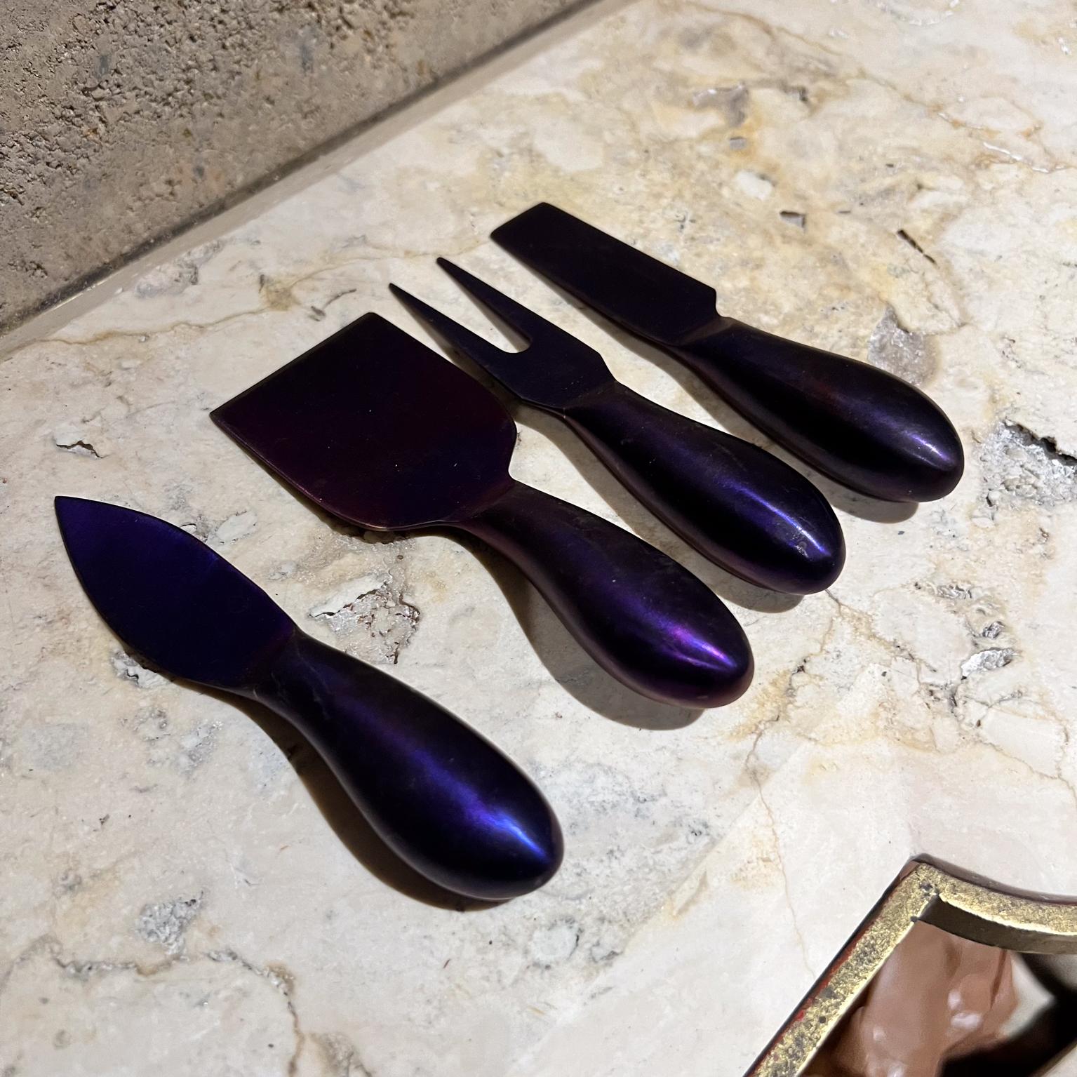 Kaya Premium Cutlery Set Glossy Purple Stainless Steel Service 4 en vente 1