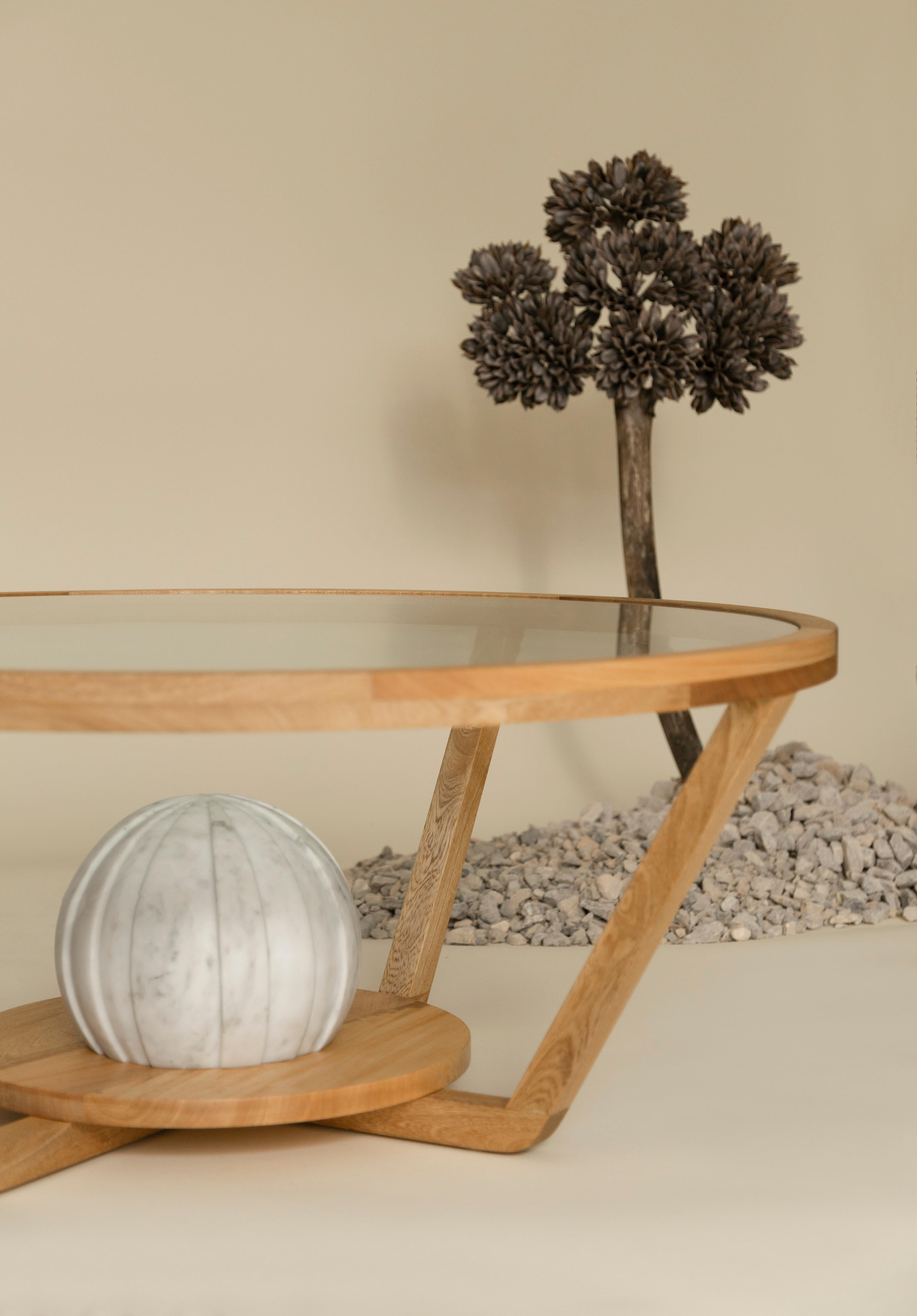 Art Deco Kayah coffee table by Tana Karei in rosa morada wood For Sale