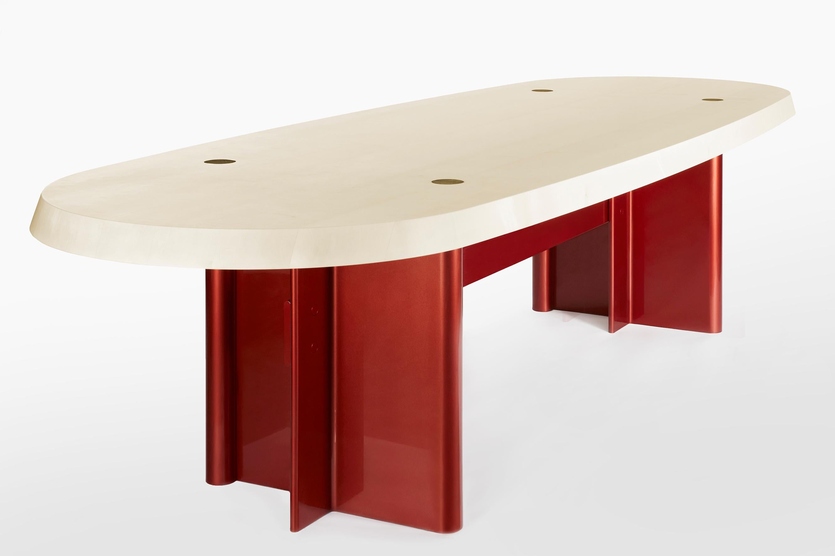 German Kayak Maple Dining Table by Gisbert Pöppler For Sale