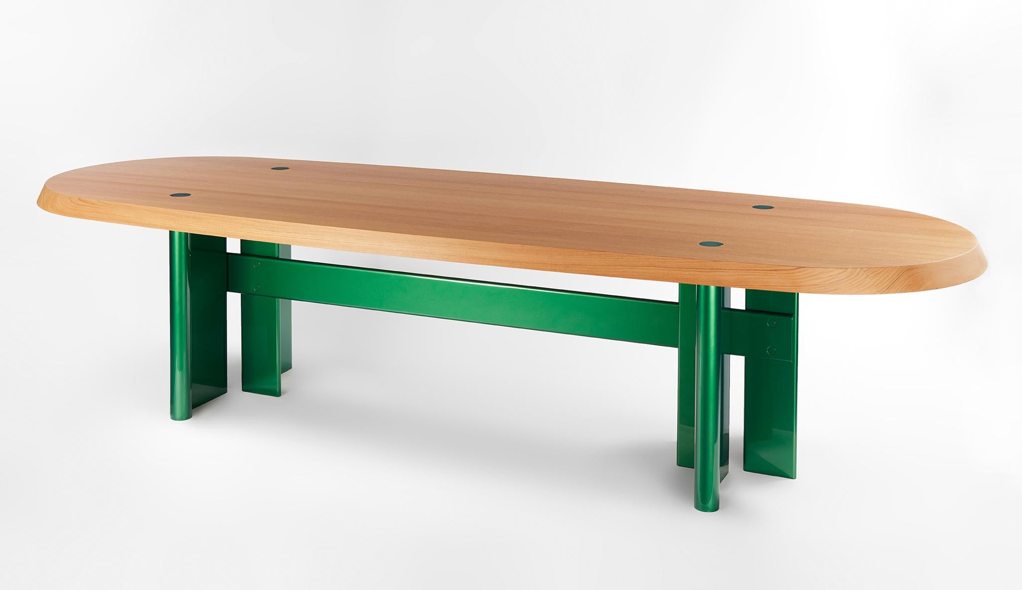 Post-Modern Kayak Teak Dining Table by Gisbert Pöppler For Sale