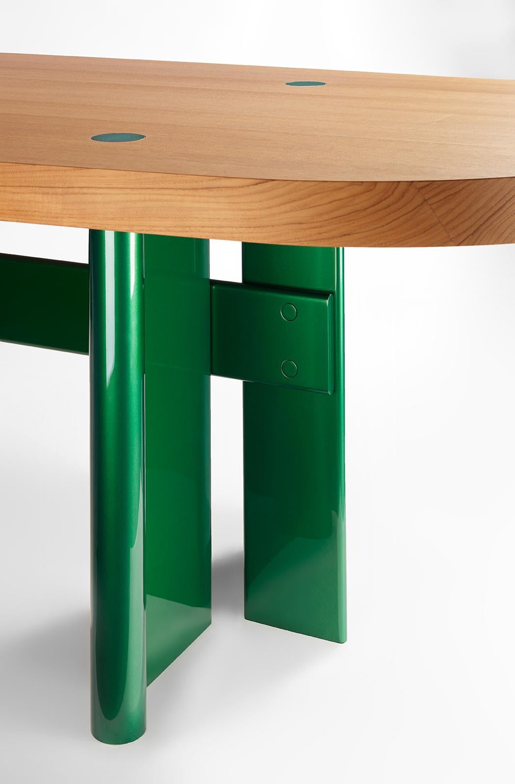 Contemporary Kayak Teak Dining Table by Gisbert Pöppler For Sale