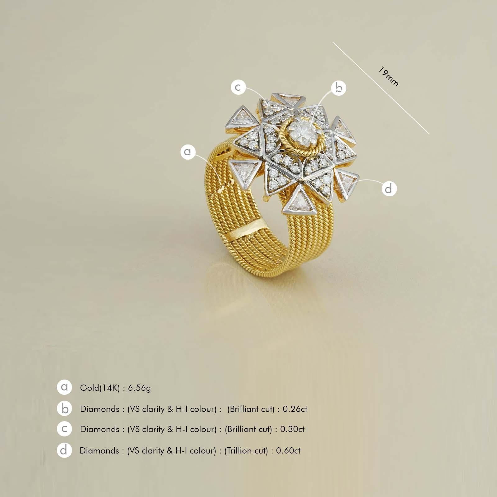 Im Angebot: Moi Kayan Ring aus Gold und Diamanten () 6