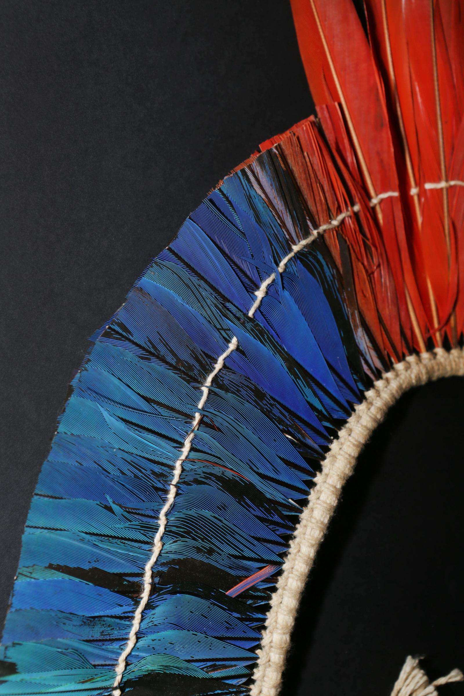 Mid-20th Century Kayapo 4 Headdress with Natural Feathers