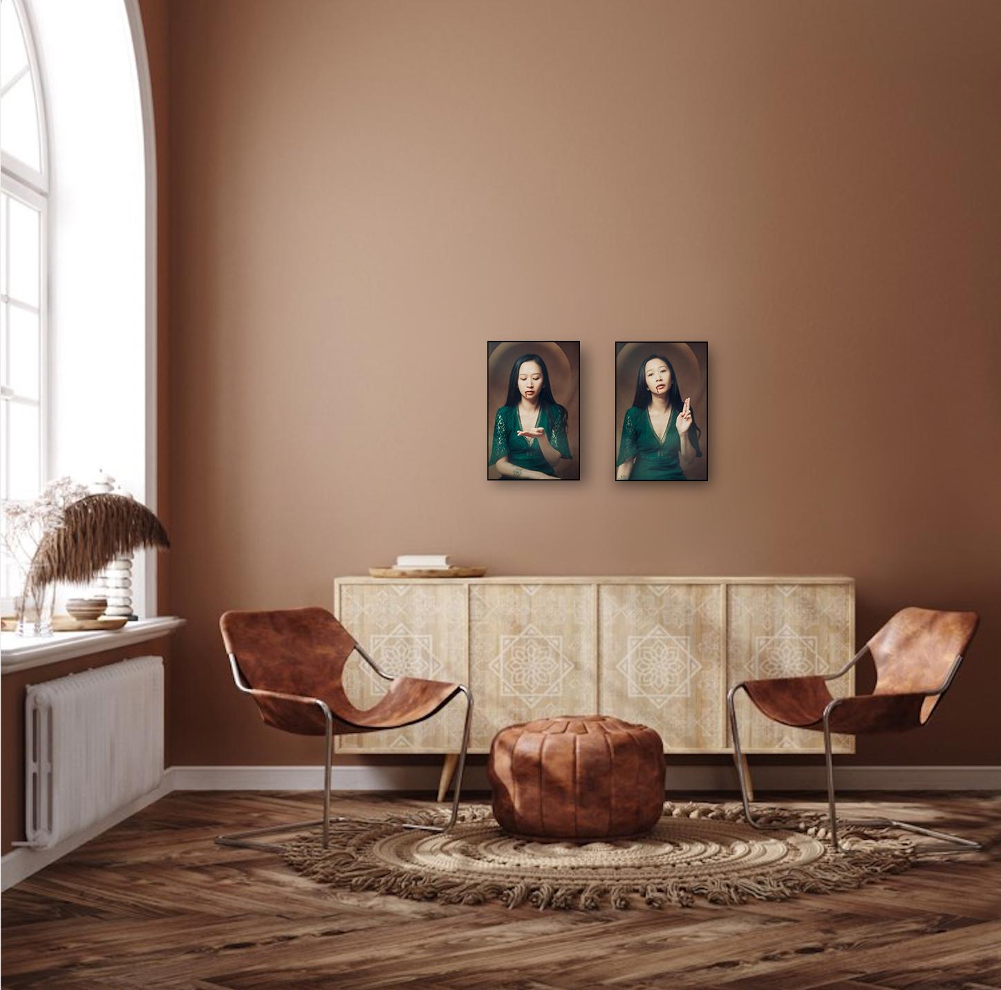 Tirage d'art de qualité d'une photographie de portrait créative en édition limitée. Impression à jet d'encre pigmentaire sur un papier Photo Rag Hahnemühle extrêmement mat, offrant une texture incroyablement profonde et tridimensionnelle avec des